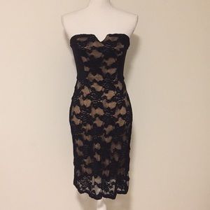 Rebecca Taylor Dresses - Rebecca Taylor Strapless Blk/Nude Lace Dress!! Rebecca Taylor Dresses - Rebecca Taylor Strapless Blk/Nude Lace Dress!!